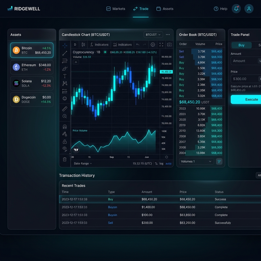 Ridgewell Trading Interface